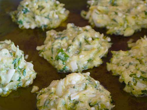 cuisson beignets de courgettes