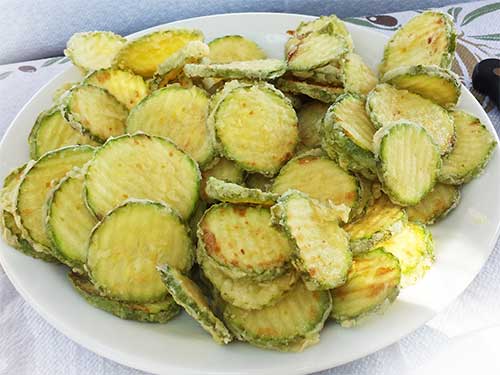 Kolokithakia Tiganita – tranches de courgettes frites